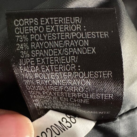 Tahari size 8 black print sleeveless wide collar v neck side zip dress - Picture 8 of 9